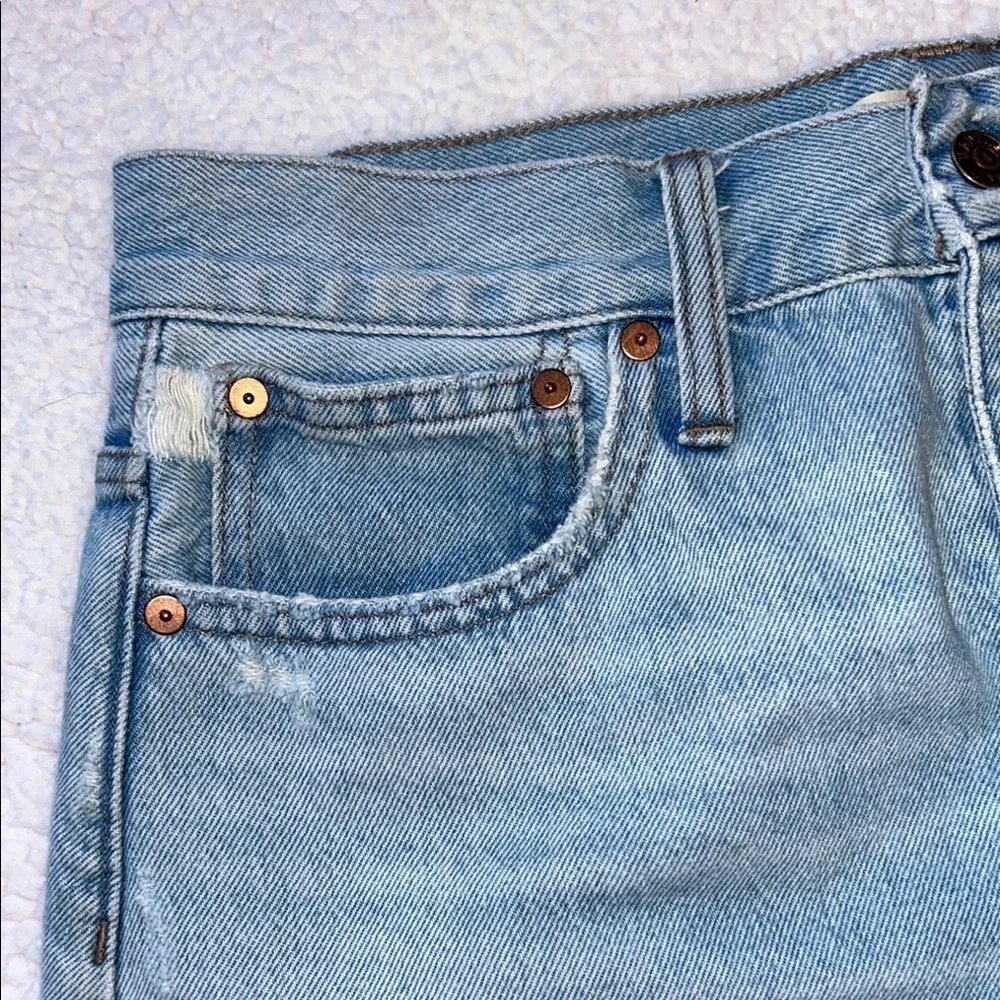 Madewell Blue Jean Shorts Distressed Summer Style
